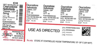 OXYCODONE 60760-954-30.jpg 60760-954 - OXYCODONE 60760 954 30